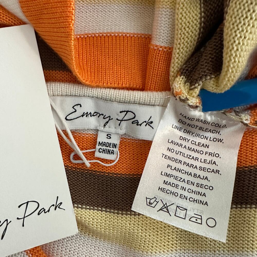NWT Emory Park Bodycon Knit Mini Dress Stripes Size Small Festival Beachy MSRP60 - Picture 10 of 12